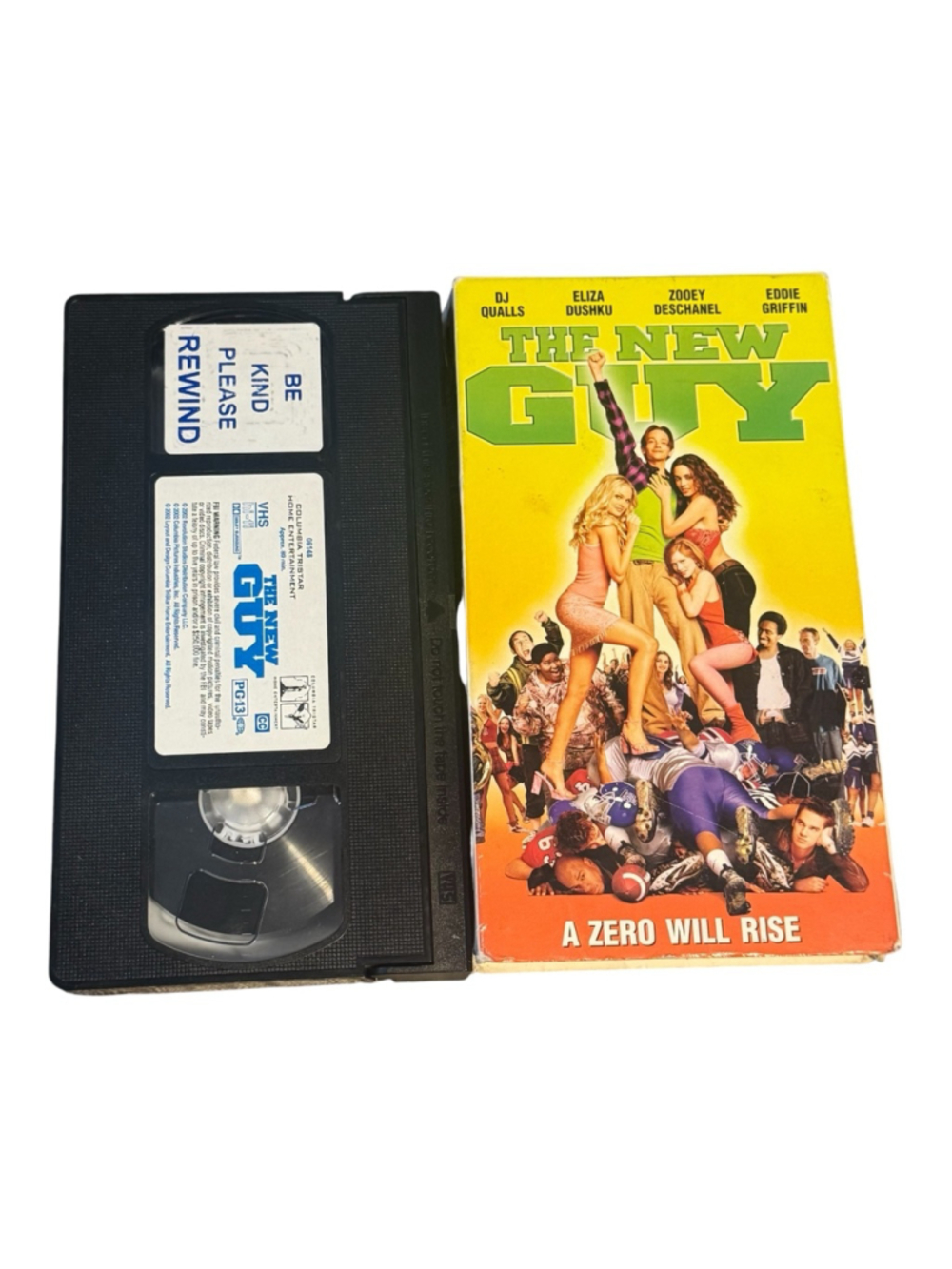 2002 Columbia Tristar Home Entertainment The New Guy VHS Black Yellow One Size